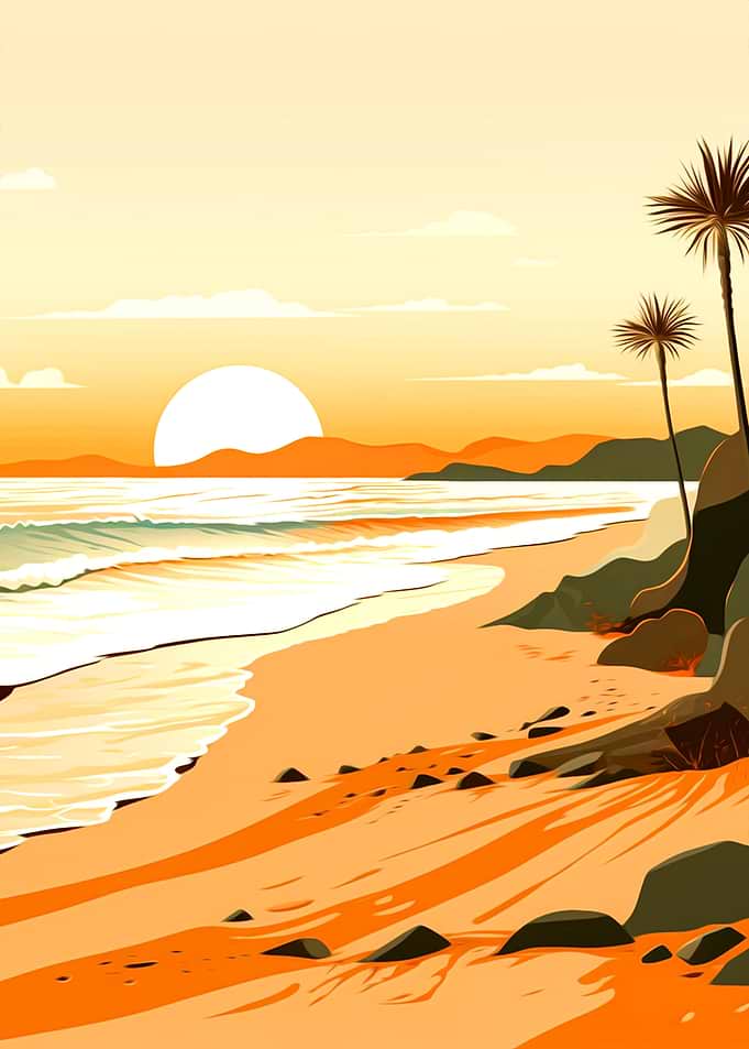 Sunset on the beach