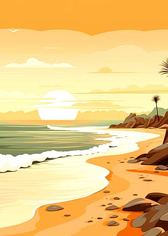 Sunset on the beach