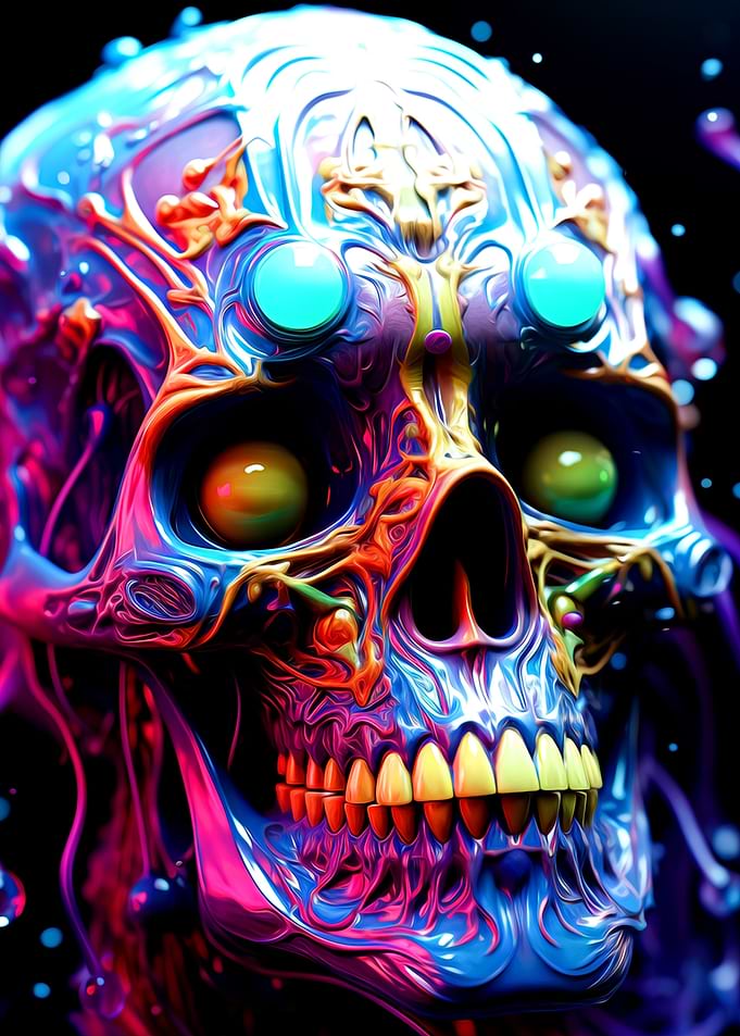 Neon Skull