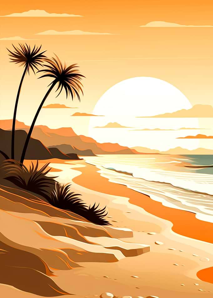 Sunset on the beach