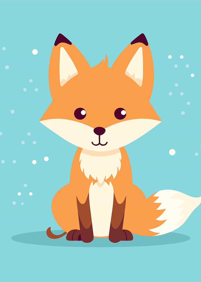 cute fox animal cartoon