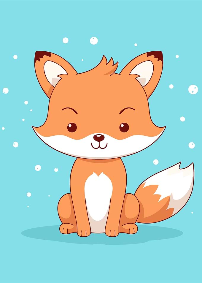 cute fox animal cartoon