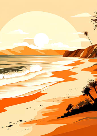 Sunset on the beach