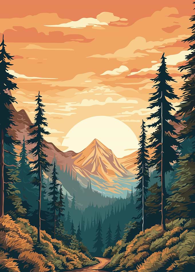Retro Mountain Vintage