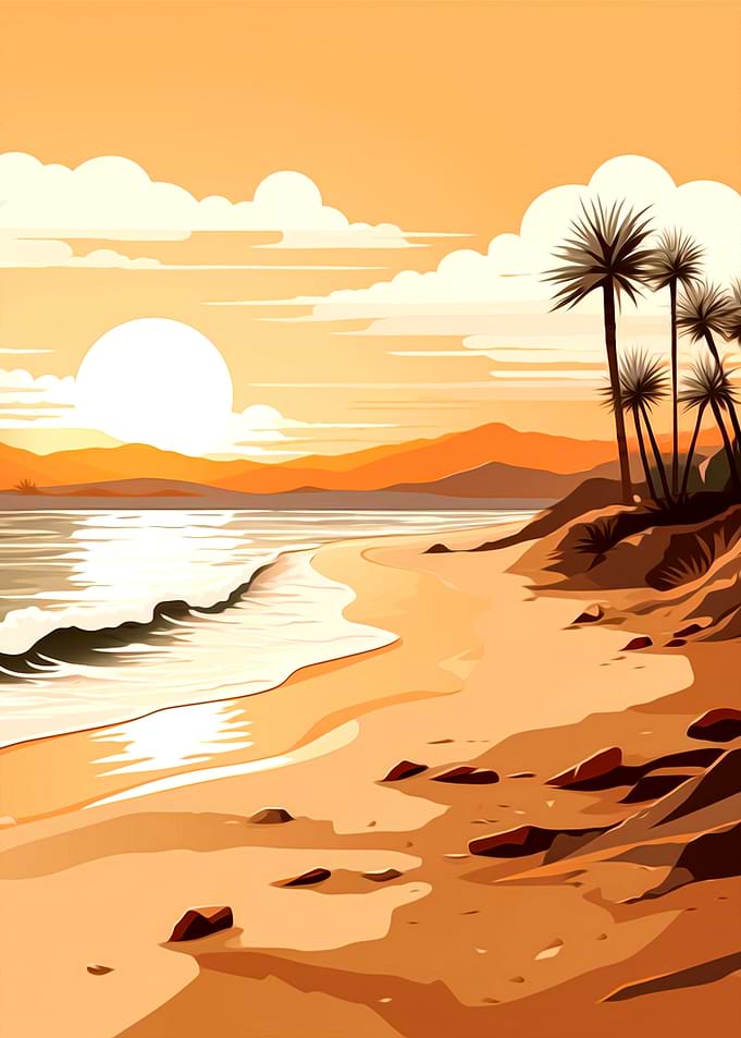 Sunset on the beach