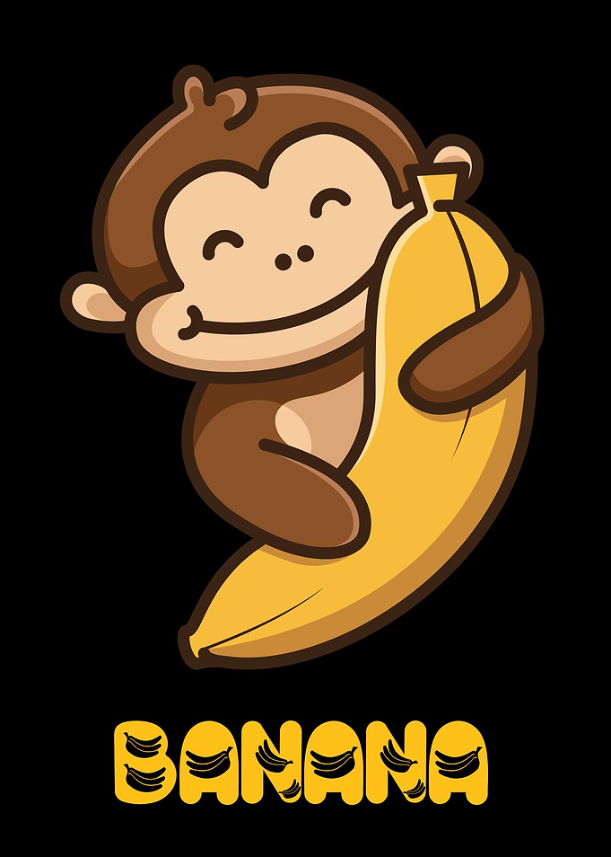 banana in vektor