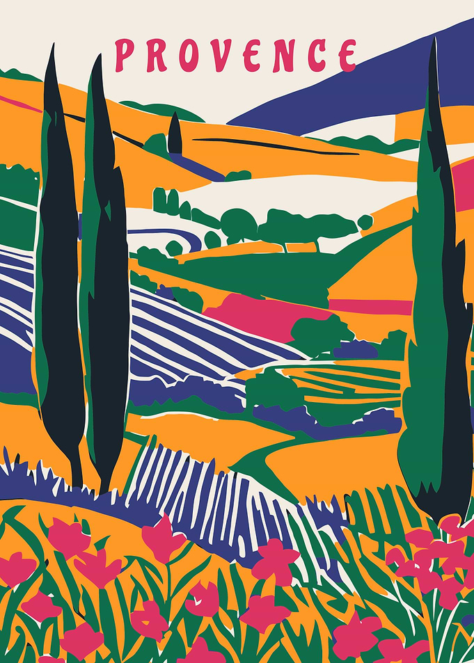 Provence Travel Poster