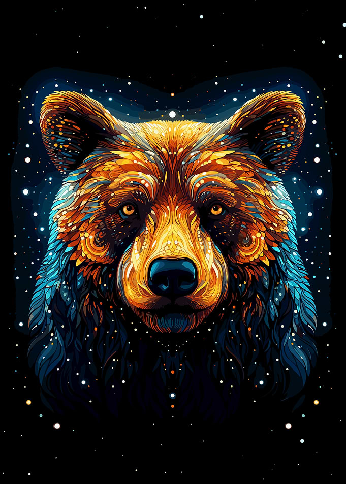 Dot Art Bear