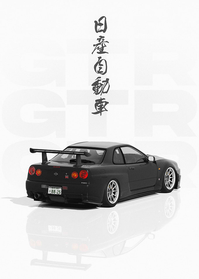 Black Nissan GTR R34