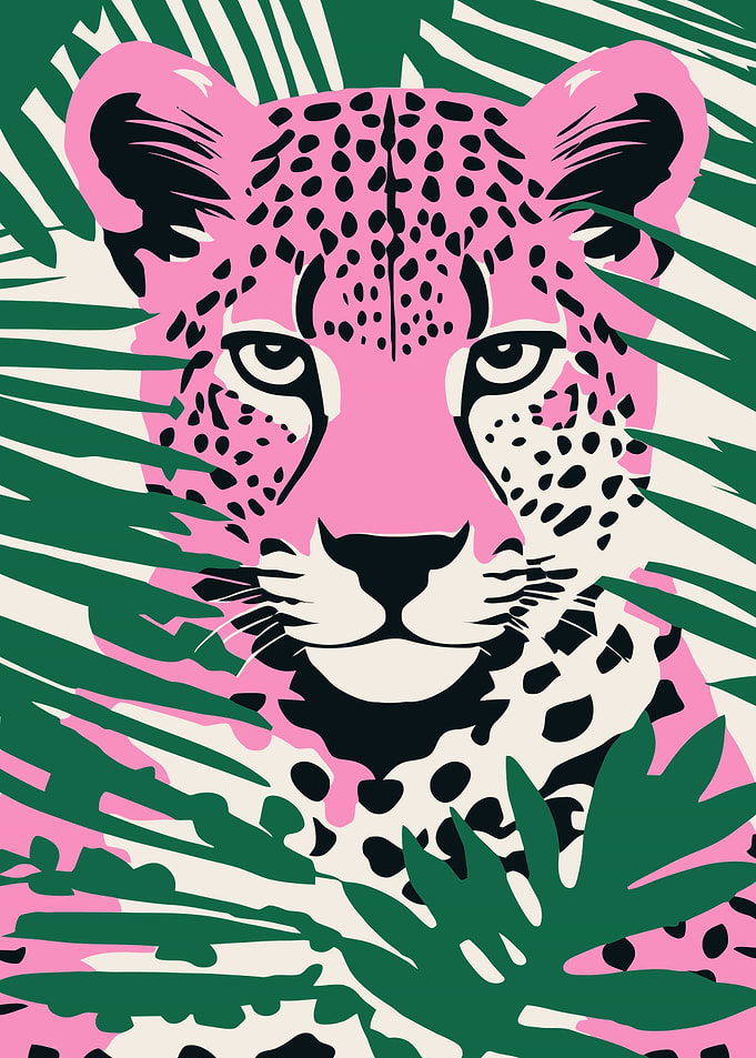 Pink Jungle Cheetah