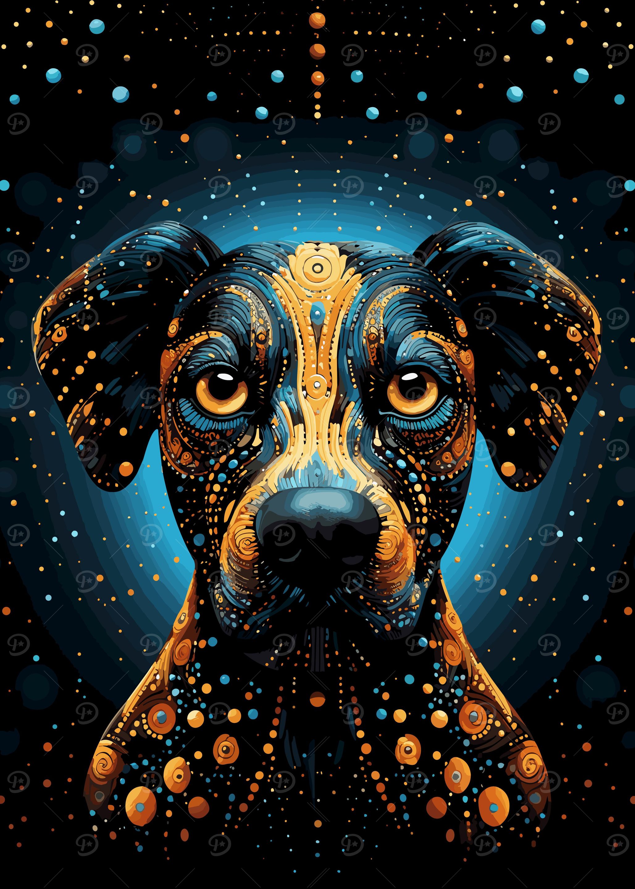 Dot Art Dog