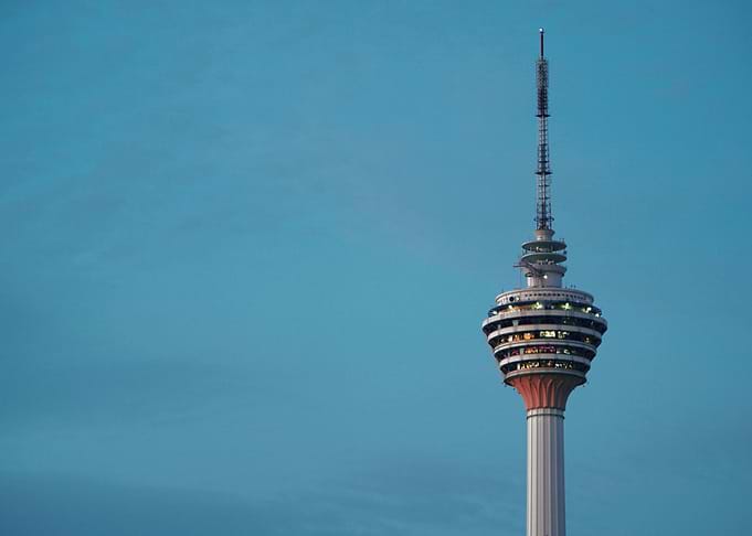 KL tower on blue hour