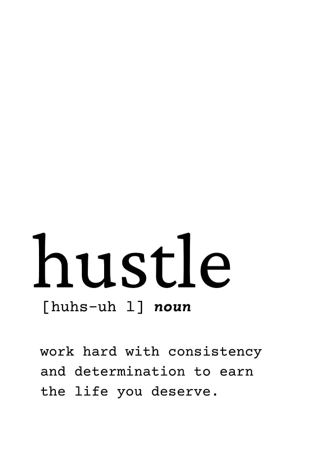 Hustle Definition White Bg