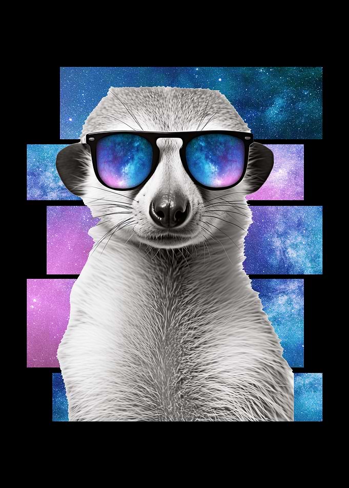 Funny Space Meerkat Galaxy