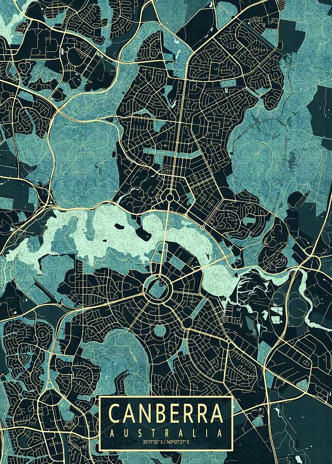 Canberra City Map Summer