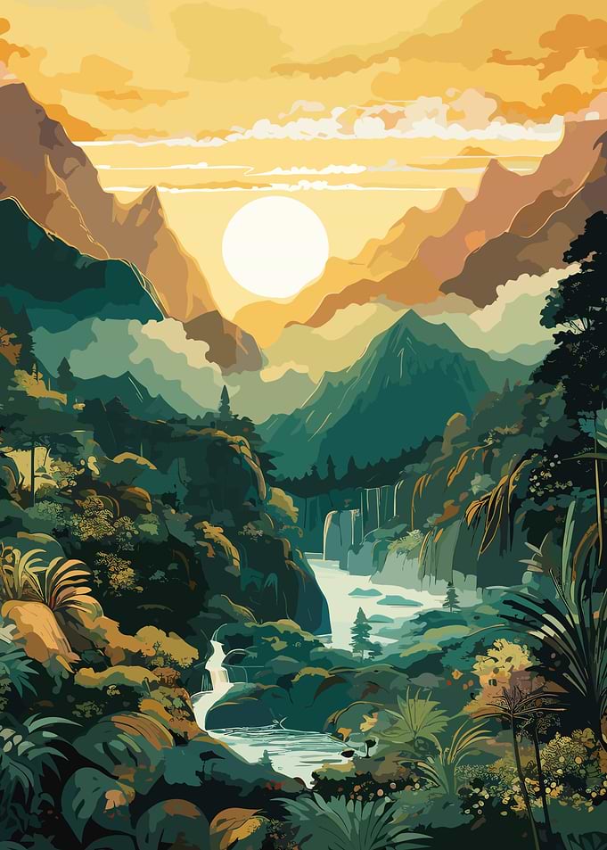 Mountain Rainforest River