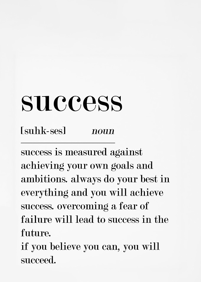 Success Definition white