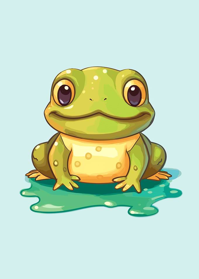 frog cute animal