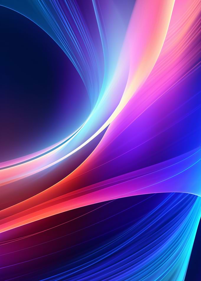 neon rainbow waves