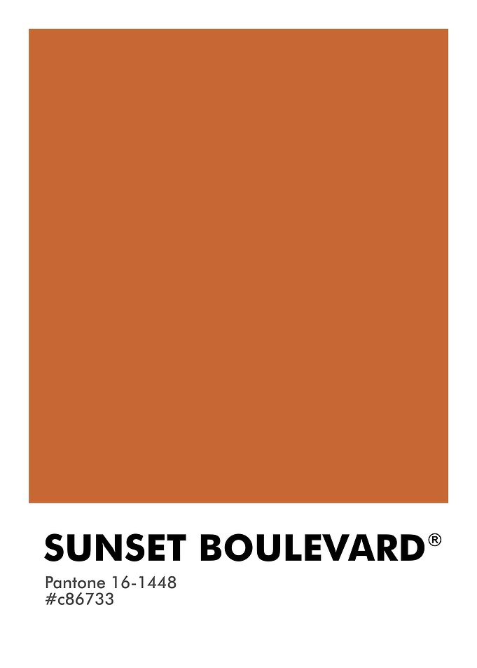 PANTONE SUNSET BOULEVARD