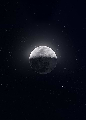 Moon Space stars galaxy