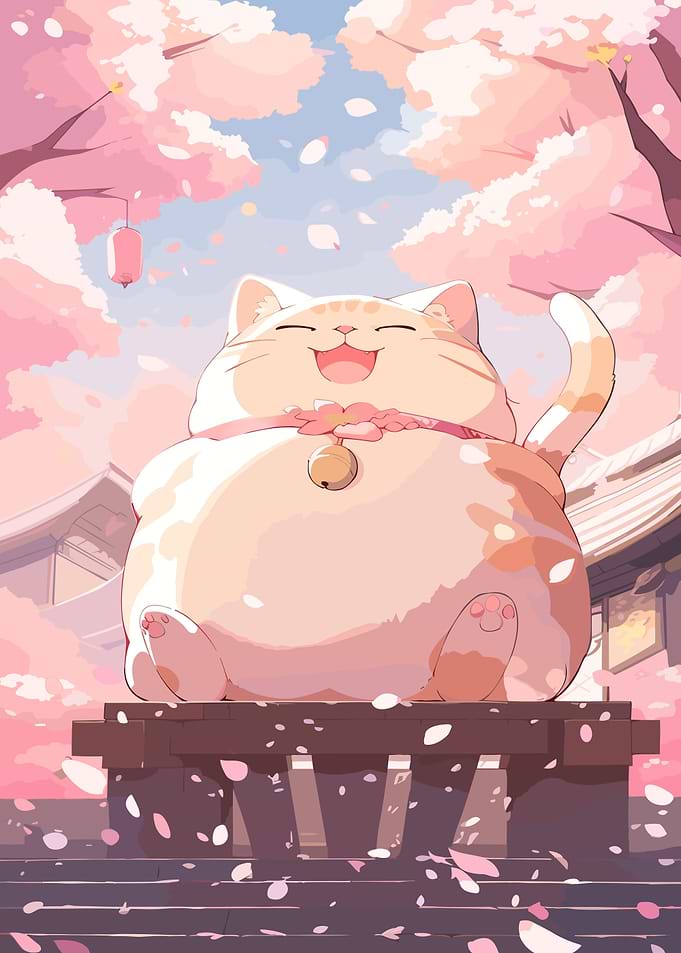 Laughing Kawaii Cat Japan