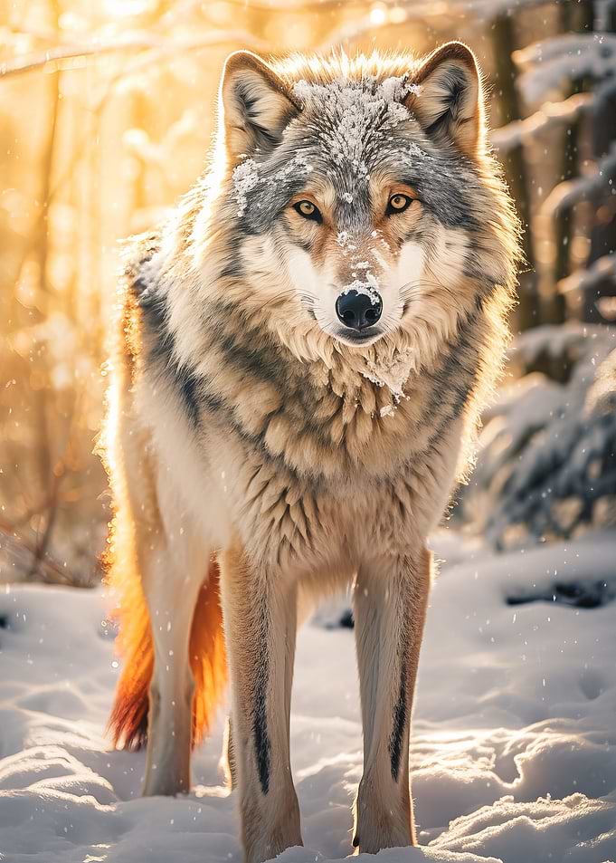 Snowy wolf