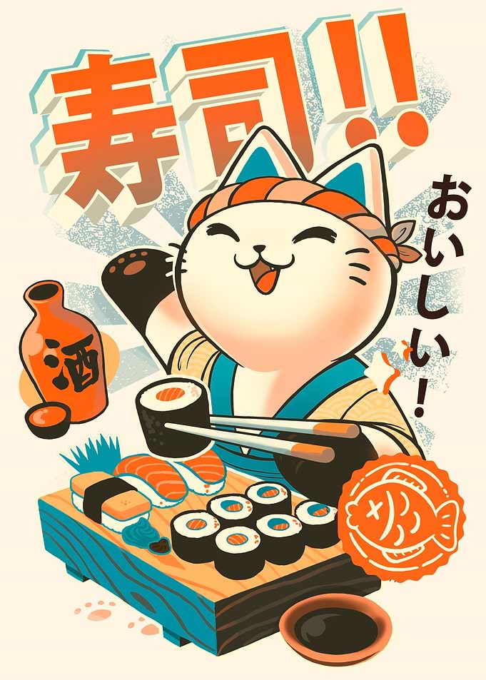 Sushi Chef Cute Kitchen