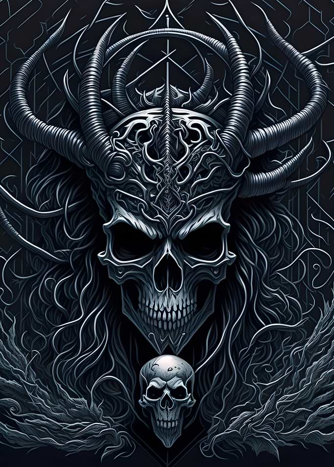 Black Metal Skull
