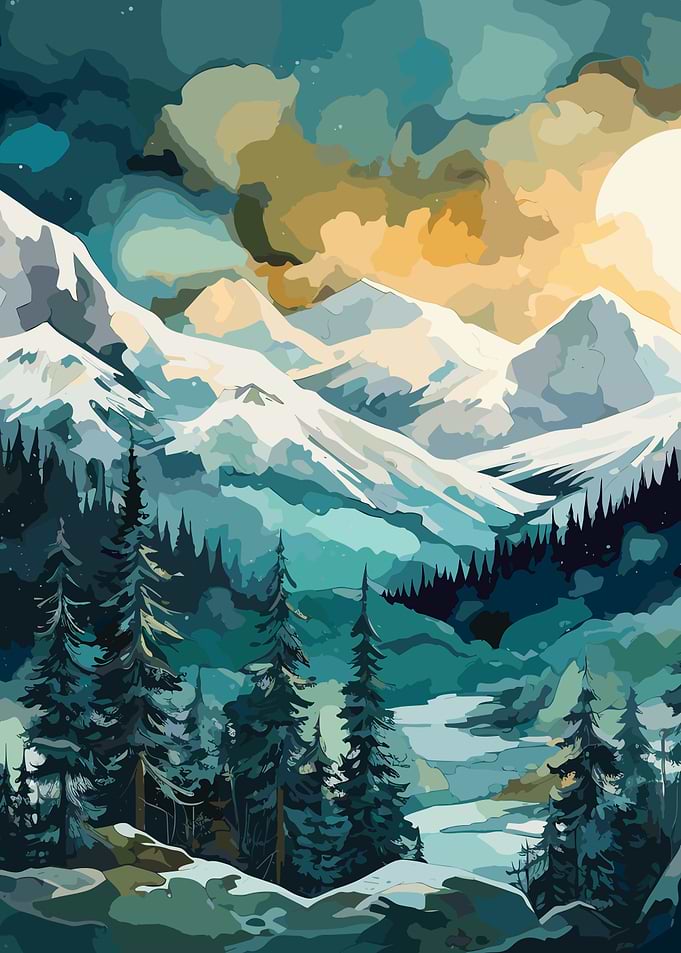 Snowy Mountain Forest