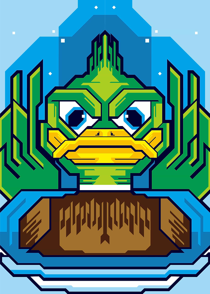 SWIMMING DUCK VECTOR