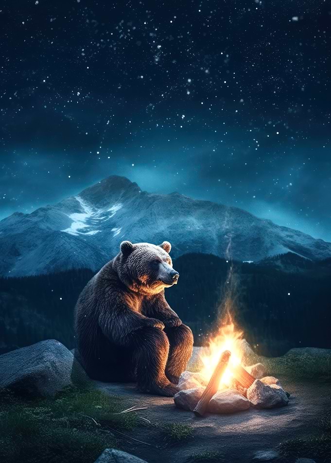 sad grizzly bear