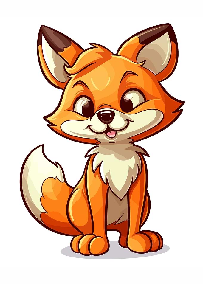 cute fox animal cartoon