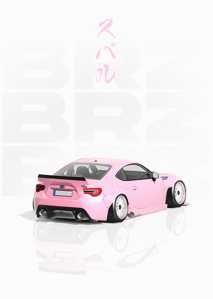 Pink Subaru BRZ Stance