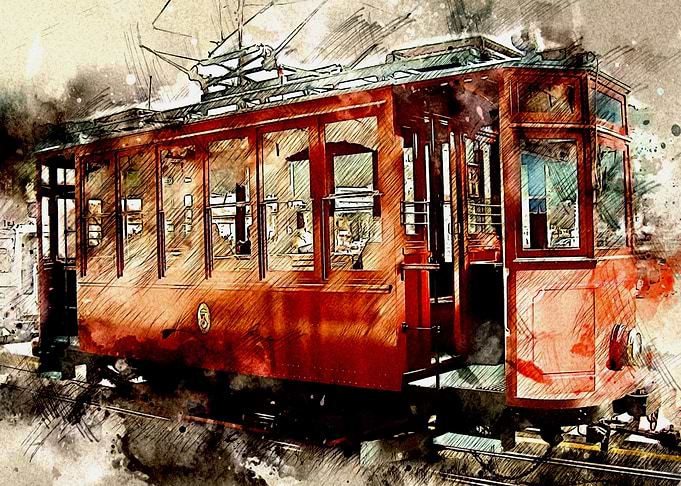 Old Trolley Cars 20