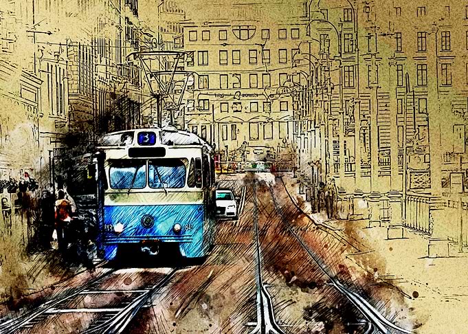 Old Trolley Cars 13