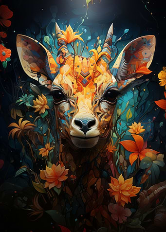 Giraffe in paradise garden