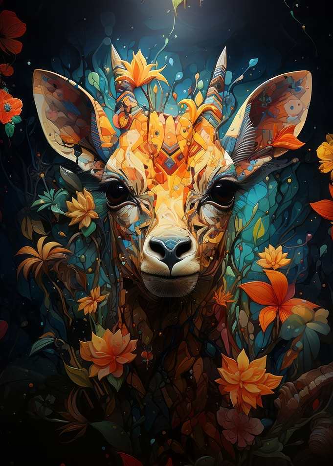 Giraffe in paradise garden