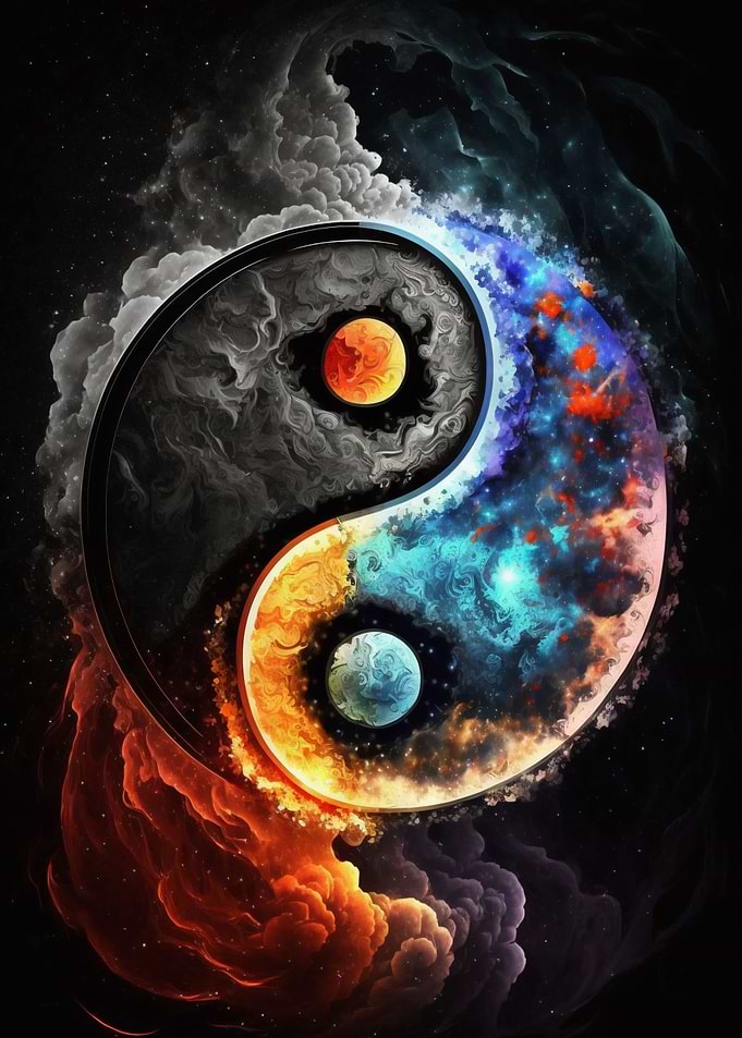Sun and Moon Yin Yang