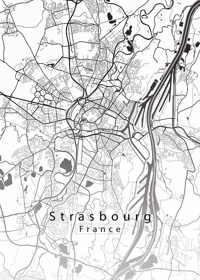 Strasbourg France City Map