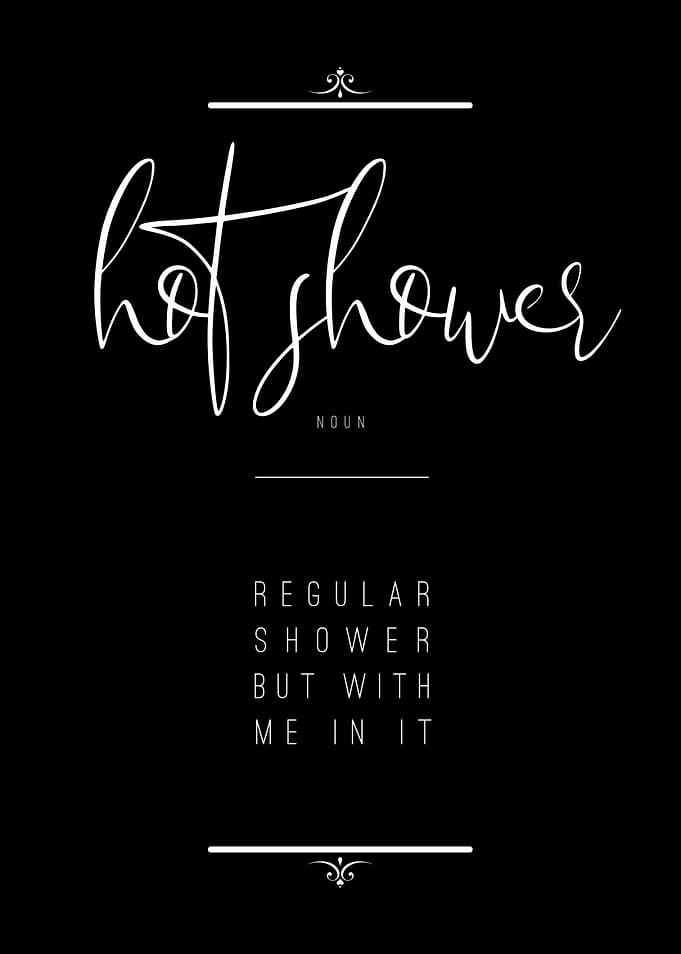 Hot shower definition
