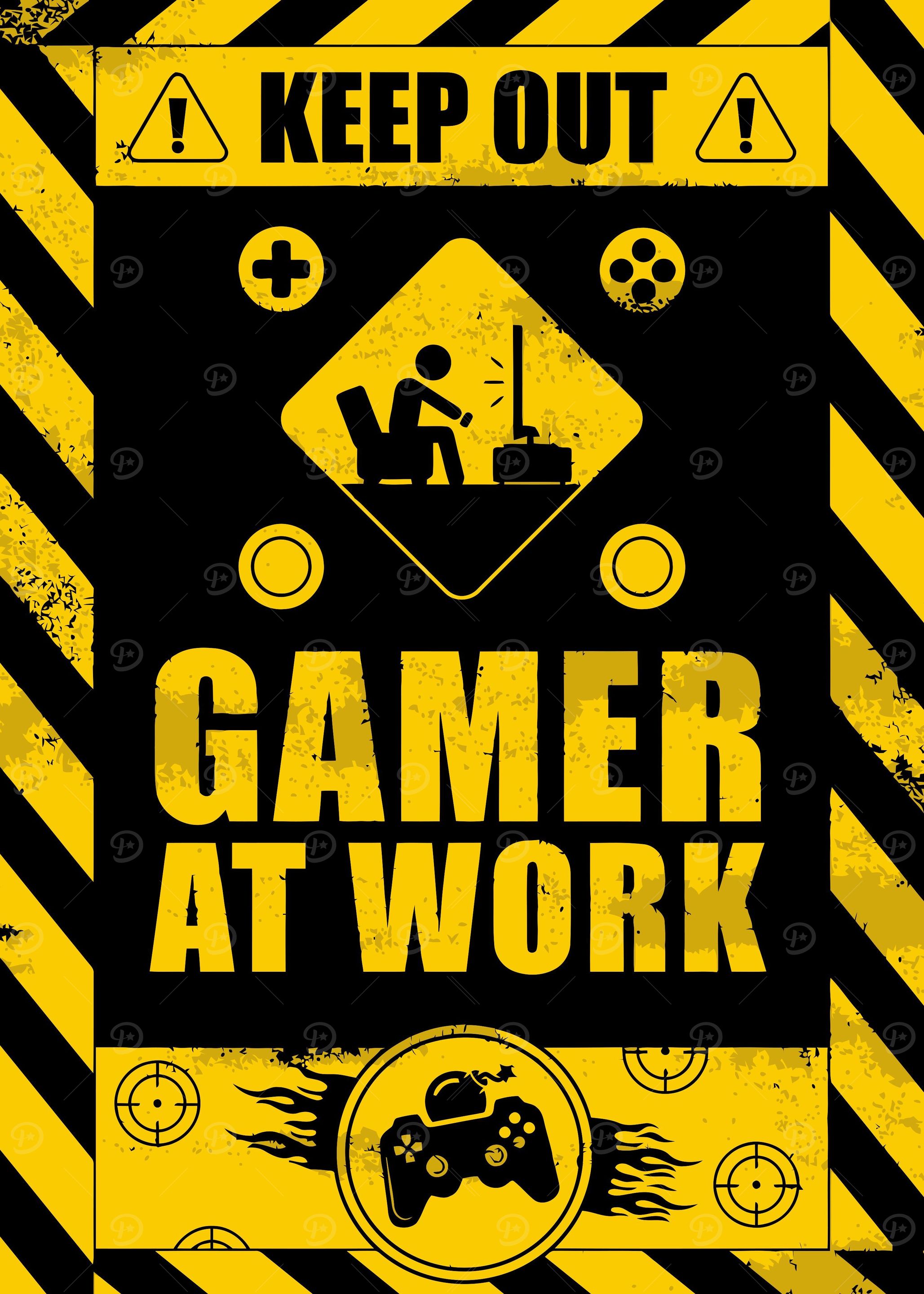 Keep Out Gamer At Work