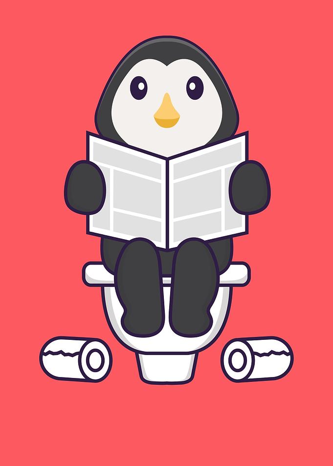 Cute Pinguin Pooping