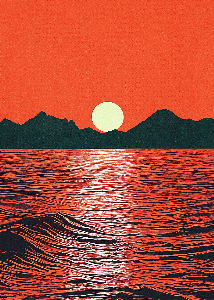 Sunrise Ocean Vintage