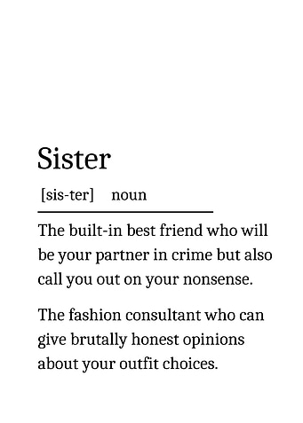 Sister Definition