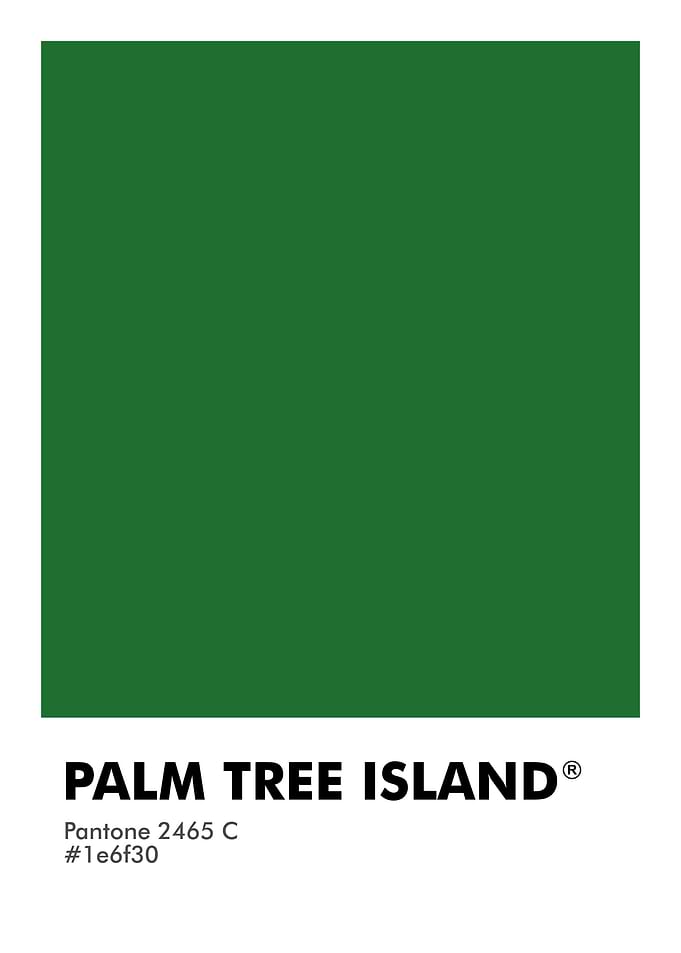 PANTONE PALM TREE ISLAND