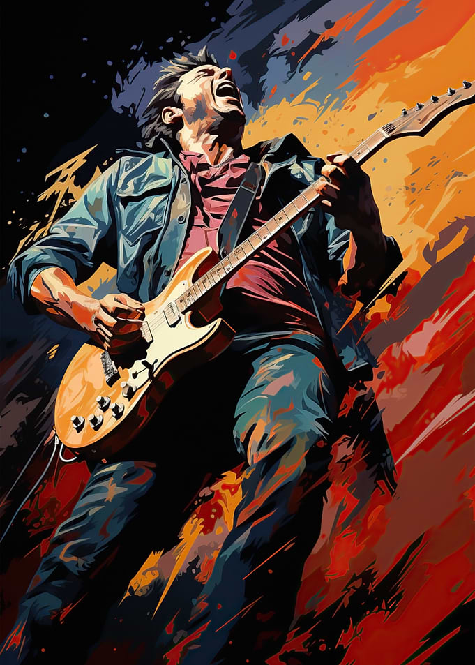 pop art rock and roll icon
