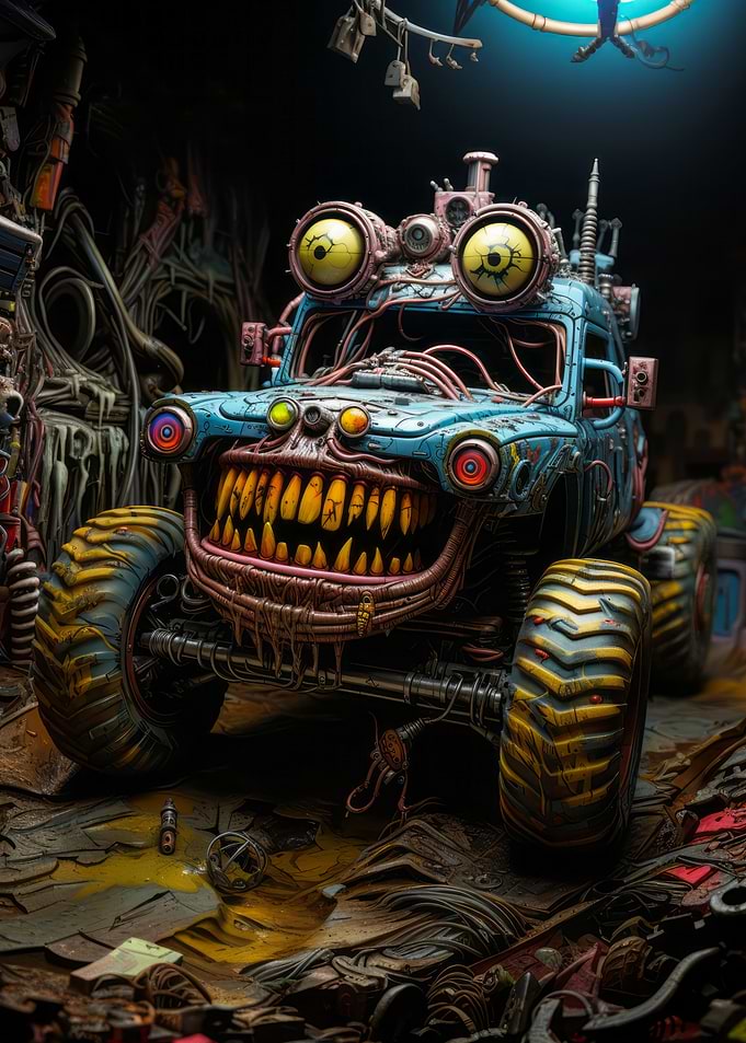 Dystopian monster car v4