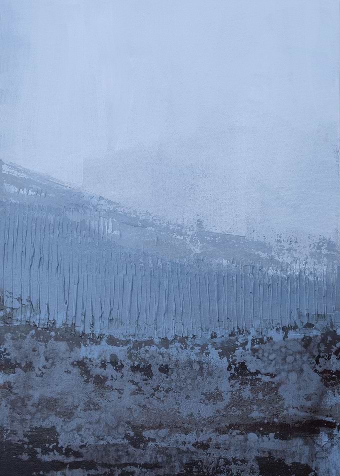 Blue brown landscape