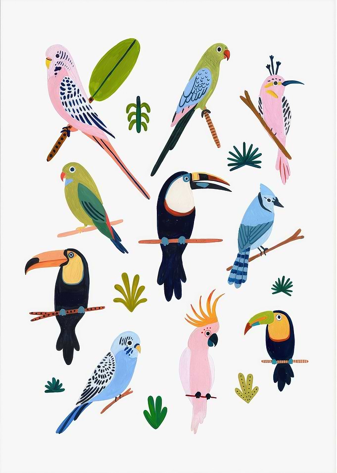 Birds Art Print Hotel